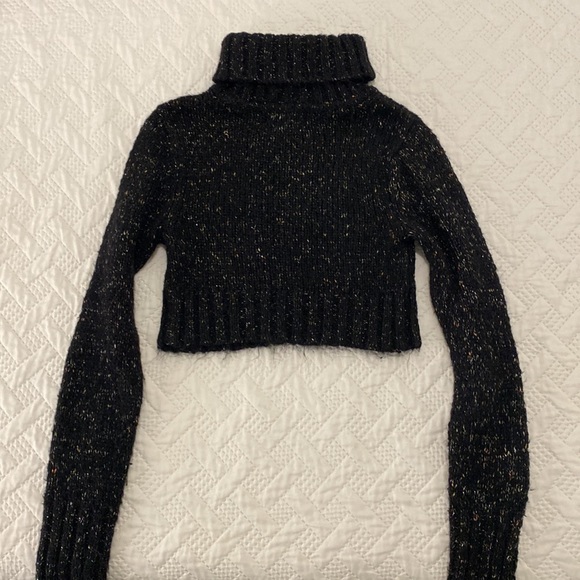 Guess Cropped Turtleneck Knot Sweater - Picture 2 of 3